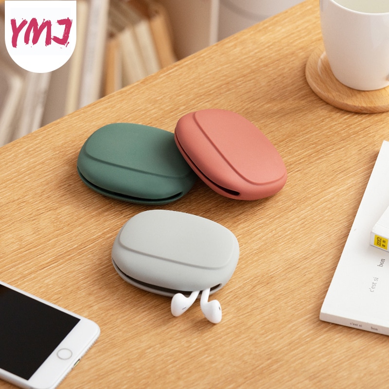 3 farben Tragbare fallen für Kopfhörer fallen Mini Silikon Oval Speicher Weichen Tasche Headset Kasten für USB Daten kabel Kopfhörer fallen