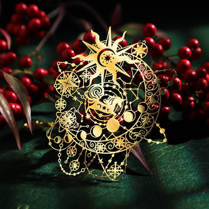 Kreative Galaxis Einhorn Lesezeichen Jahrgang Metall Aushöhlen Lesezeichen Schule Büro Dekoration Liefert Schreibwaren