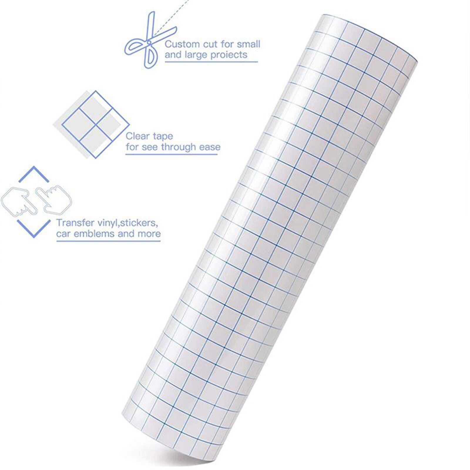 12'x 3,28 Füße rollen Klar Transfer Band mit Netz für Klebstoff Vinyl Transfer Band Anwendung Papier Transfer Band Rollen