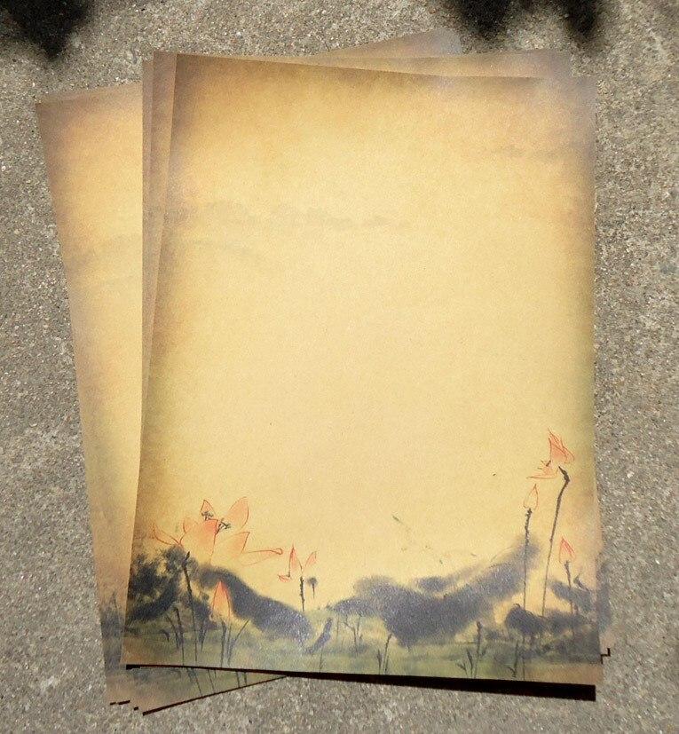 8 Teile/satz Jahrgang Kraft Papier Schreiben knapp Schreibwaren Romantische Kreative Hinweis Handwerk Papier Malerei Papier Schule Büro Liefert