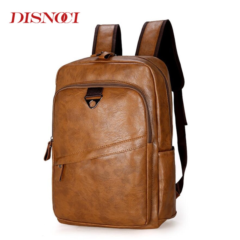 Große bookbags Männer Rucksack Leder Männlichen Funktionellen Taschen Männer Wasserdichte Rucksäcke PU Große Kapazität Männer Schule Taschen