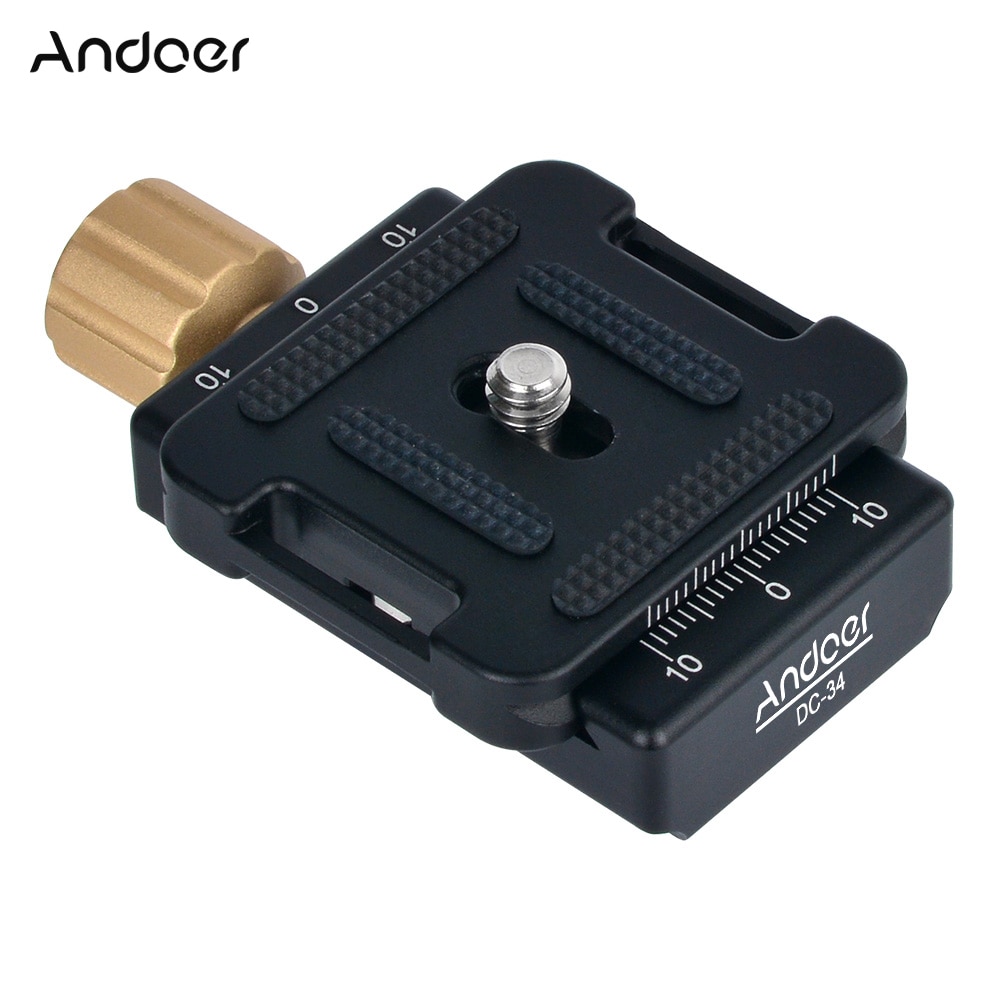 Andoer DC-34 schnell Freisetzung Platte Klemme Adapter mit 1/4 'Schraube für Arca-schweizerisch ALS Standard QR Stativ Kopf schnell Freisetzung Platte