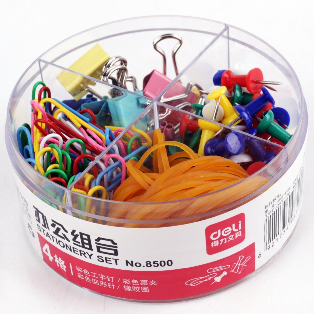 1 Schachtel/los Nützlich 4-Typ Schreibtisch einstellen für Schule Schreibwaren & Bürobedarf, nagel & Clip & Gummiband & Bindemittel