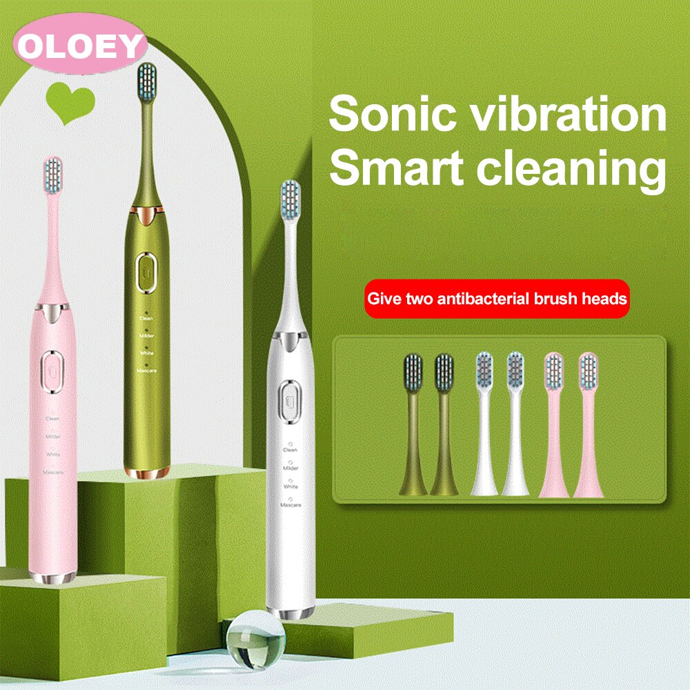 Schall- Elektrische Zahnbürste Xiomi Verbesserte Wasserdichte USB Ultra Schall- Automatische Zahnbürste Für Erwachsene Bleichen Zahnbürste 4 Modi