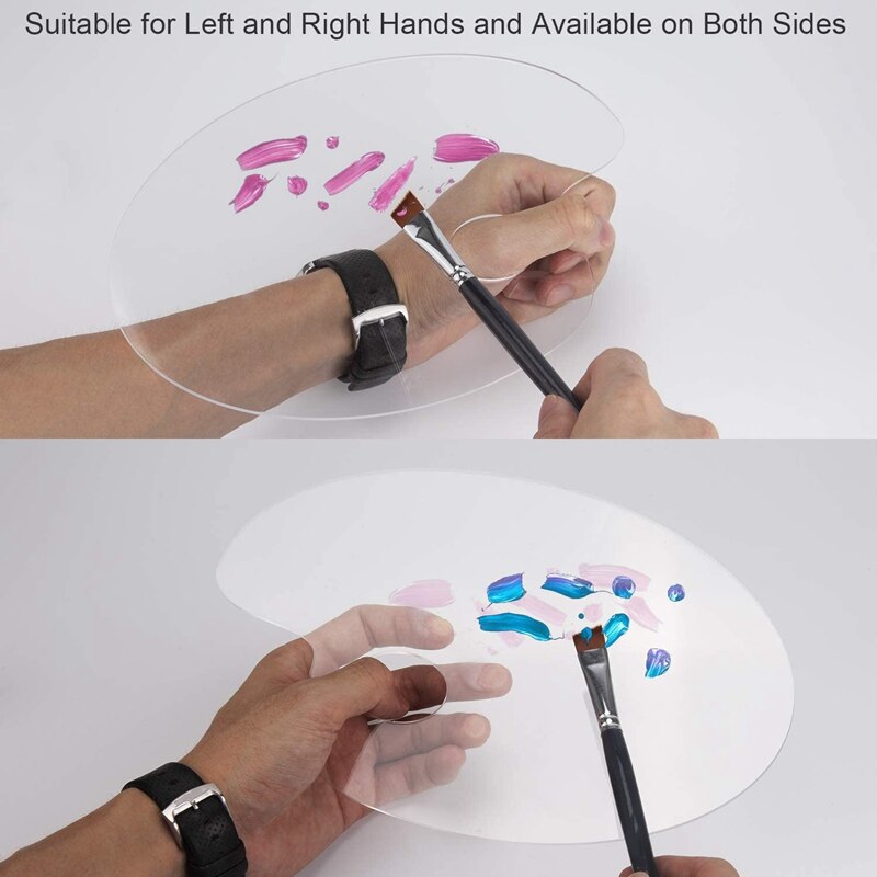 3 Pack Klare Farbe Palette Acrylfarbe Tablett Kunst Palette für DIY Kunst Handwerk Malerei (9,8x5,9 Zoll)