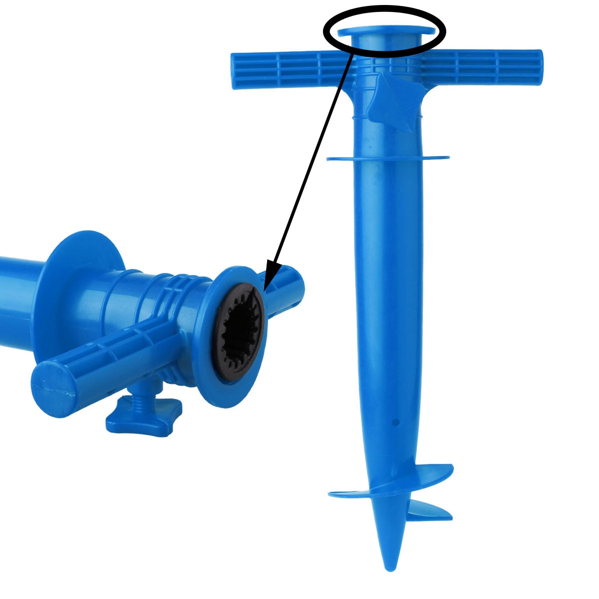 Kunststoff Strand Regenschirm Sand Boden Anker Spitze Regenschirm strecken Stand Schnecke Halfter für Sonne Strand Regenschirm Gestelle Garten Terrasse