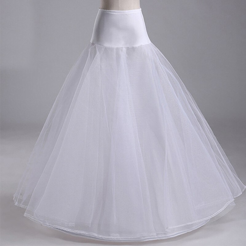 Beste EINE Linie Tüll Hochzeit Braut Petticoat Weiß Schwarz Unterrock Krinolinen Für Hochzeit Kleider