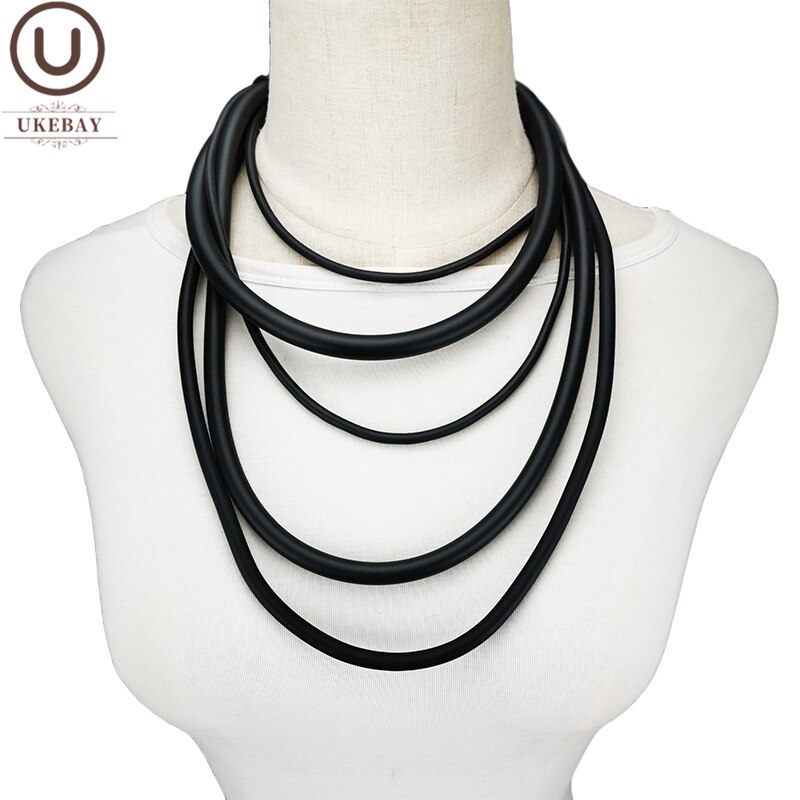 UKEBAY Neue Halsband Halskette Für Frauen Kurze Halsketten Schwarz Gummi Seil Handgemachten Schmuck Punk Zubehör Schmuck