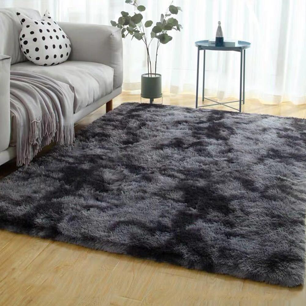 40*60cm Nicht-Unterhose Boden matt Grau Teppich Krawatte Gefärbt Plüsch Raum Weichen Wohnzimmer Teppich Saugfähigen Schlafzimmer teppich Schlafzimmer S8L3