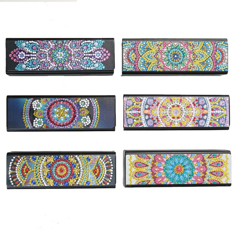 5D DIY Diamant Malerei Auge Gläser fallen Reise Leder Sonnenbrille Lagerung Kasten Spezielle Förmigen Diamant Malerei Brillen Kasten