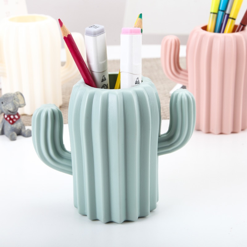 Stift Halfter kreative Schüler schreibwaren Schreibtisch kaktus schreibtisch multifunktions lagerung Kasten PE Stift behälter pinsel topf büro liefert