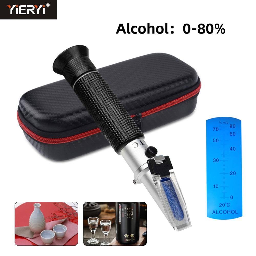 Yieryi 0-80 Alkohol Refraktometer Konzentration Detektor Von Schnaps Alkohol 0-80% v/v