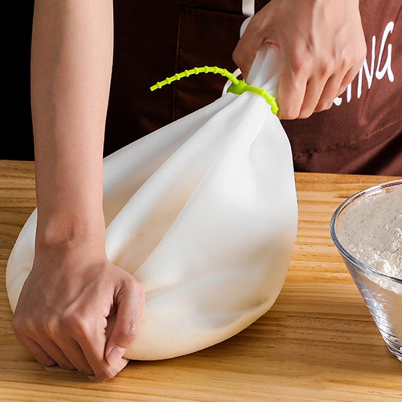 Silikon Kneten Teig Tasche Mehl Rührgerät Tasche Pizza Vielseitig Teig Rührgerät für Brot Gebäck Küche Werkzeuge Spielereien Zubehör