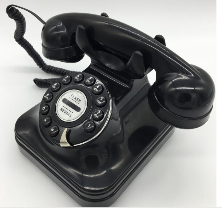Klassische Schwarz Jahrgang antike telefon Jahrgang rustikalen hause telefon retro klingeltöNe (süße klimpern Glocke-Tonne)
