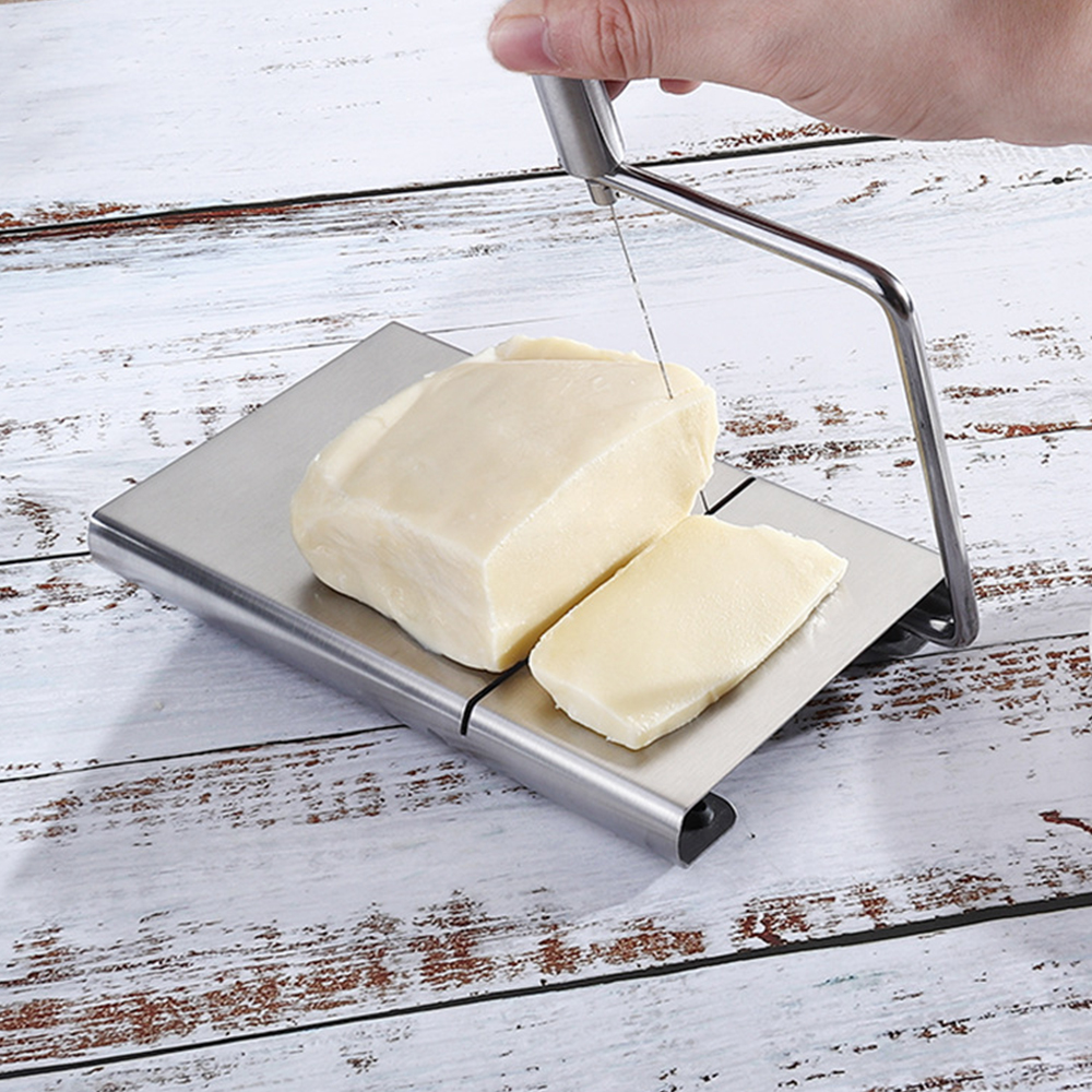 Damast 304 Edelstahl Käse Schneidemaschine Butter Käse Cutter Draht Schneidemaschine Mit Schneiden Brett Leicht-Verwenden dauerhaft Küche Werkzeug