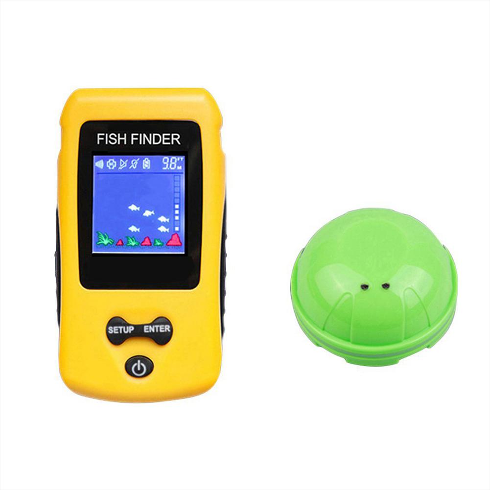 Bunte kabellos Fisch Finder Sonar Sensor Wandler Tiefe Echolot Batterie Aufgeladen Fisch Finder