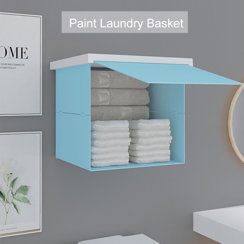 Zauberstab-montiert Wäsche Korb Faltbare Platz Korb Schlecht Lagerung Eimer Kasten Kunststoff Zauberstab Kunst Bild Malerei 35cm * 35cm