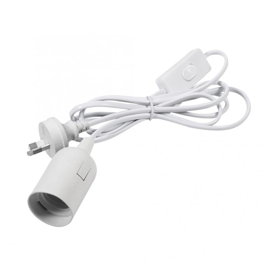 Schwarz Weiß E27 Beleuchtung Buchse Leuchte Beleuchtung Buchse Decke Licht Adapter Kabel Glühbirne Anhänger mit Schalter AU Stecker 220V