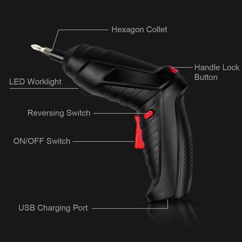 48 in 1 Drehmoment Auswirkungen Bohrer Akkuschrauber Energie Werkzeuge Schraubendreher Hammer Bohrer Elektrische Mit Auswirkungen Kunststoff Screwdri W4V3