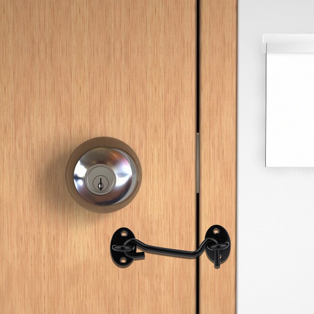 Metall Türschloss Verdicken Edelstahl Tor Tür Fenster Sicherheit Schloss Mit 4 Schrauben Hause Einkaufen Büro Sicherheit sperren Bloqueo puerta