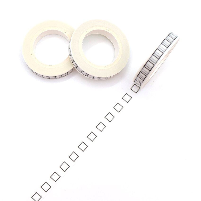 10m * 8mm Kreative Schwarz Platz Washi Band Hohe Maskierung Band klebrig Büro Liefern Hand Reißen Klebstoff Papier Band DIY Buch Tagebuch