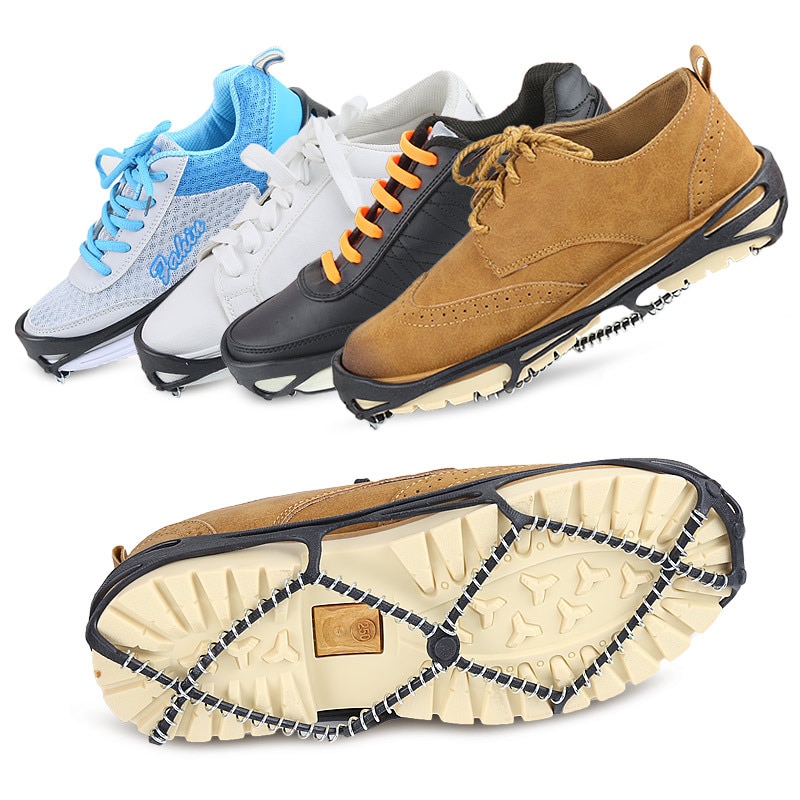 Anti-Schleudern Eis Greifer 1 Paar draussen Klettern Gleitschutz Steigeisen Winter Spaziergang Eis Angeln Schneeschuhen Anti Unterhose Schuh Abdeckungen Spitze