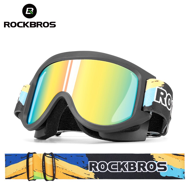ROCKBROS Ski Gläser Winddicht PC Hohe Zähigkeit Doppel-Schicht Objektiv Ultraleicht UV400 Schutz Anti-Nebel Brille freundlicher Gläser