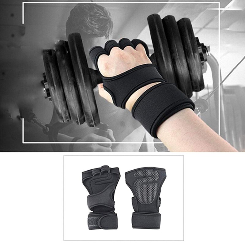 1 paar Hantel Gewichtheben Handschuhe Nicht-Unterhose Fitness Fitnessstudio Ausbildung Handschuhe Atmungsaktive Sport Fingerlose Handschuhe Palme Schutz