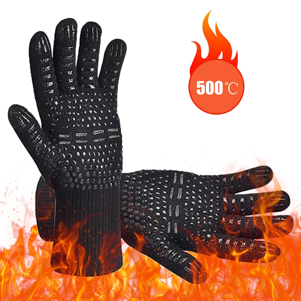1Stck BBQ Handschuhe 500 Celsius Lebensmittel Klasse Hitze Beständig Silikon Mikrowelle Küche Handschuhe Kochen Grill Grill Ofen Handschuhe