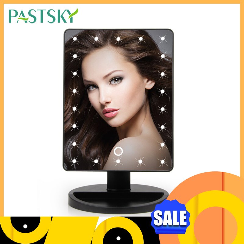 22 LED-leuchten machen-hoch Spiegel Touchscreen Schalter Tisch Kosmetik Spiegel Helle Einstellbar Batterie Betrieben Tisch Lampe Spiegel