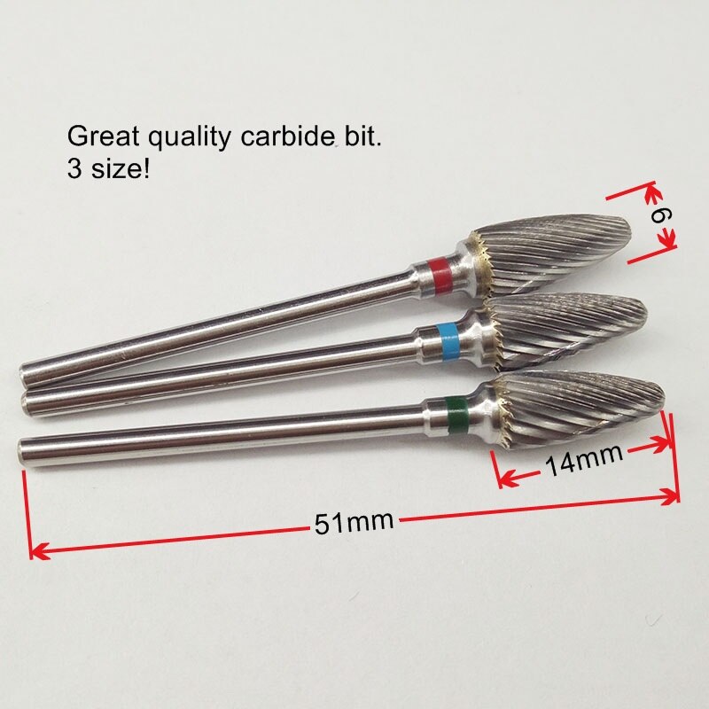 Auf Lagerbier! hartmetall nagel bohrer elektrische nagel datei bohrer grob hartmetall bohrer 3/32 ''101001 Nagel datei, buffe