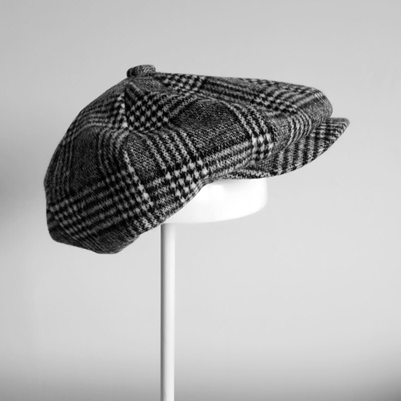 Zeitungsjunge schwarz und weiß fallen korn achteckige kappe, sterben alte weisen von England kappe sterben achteckige kappe, sterben alte weisen