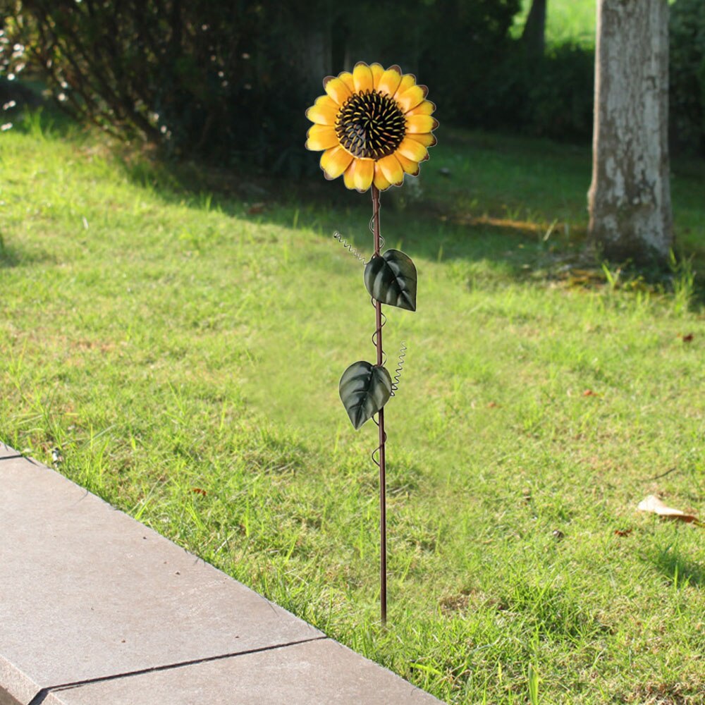Außerhalb Dekorative Pflanze Zeichen Blume Metall Sonnenblumen Garten Einsätze Rustikalen Einatz Rasen Garten Stock Ornamente Dekoration