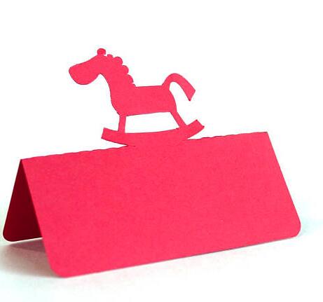Nach farbe Schaukelpferd Placecards taufe Sitz Empfang begleiten Geburtstag Baby dusche ort Karten Party dekorationen