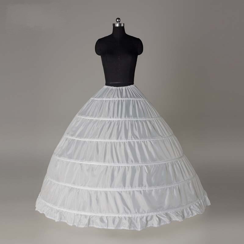 6 Reifen Braut Hochzeit Weiß Petticoat Ehe Blick Felsen Krinoline Unterrock Hochzeit Zubehör Jupon Mariage