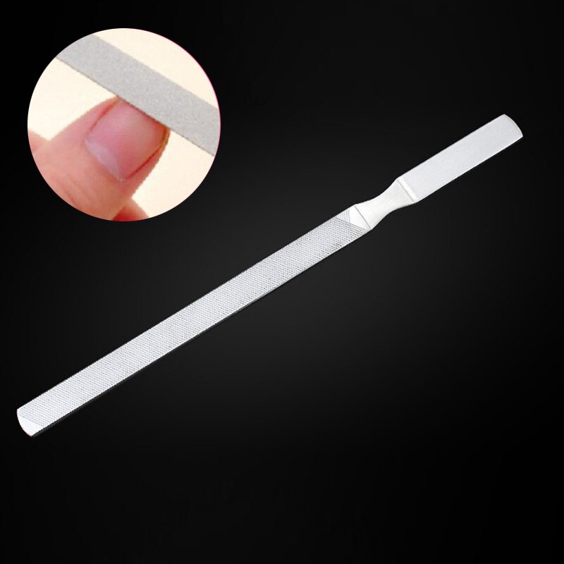 1Pc Edelstahl Metall Nagel Datei Manikübetreffend Werkzeug Nagel Kunst Dual einseitig Pedikübetreffend Langlebige Nagel Datei Nagel Kunst werkzeug