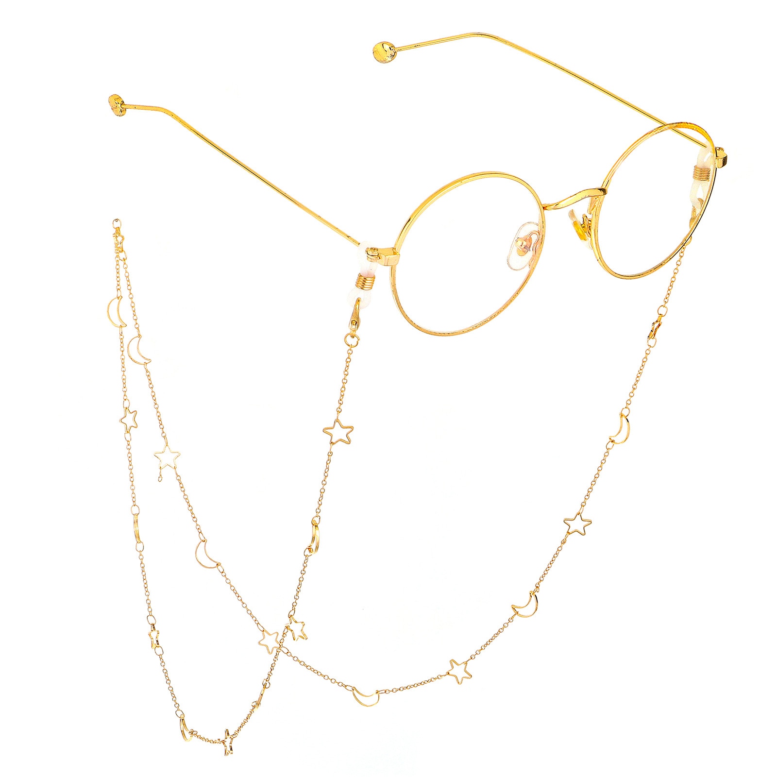 Frauen Hohl Mond Sterne Brillen Kette Brillen Sonnenbrille Lesen Metall Gläser Kette Eyewears Schnur Halfter Schmuck