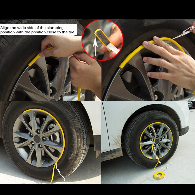 Auto Fahrzeug Farbe Rad Felgen Protektoren Dekor Streifen Reifen Schutz Linie Gummi Formteil trimmen Anti Rost dauerhaft umrüsten Radkappe