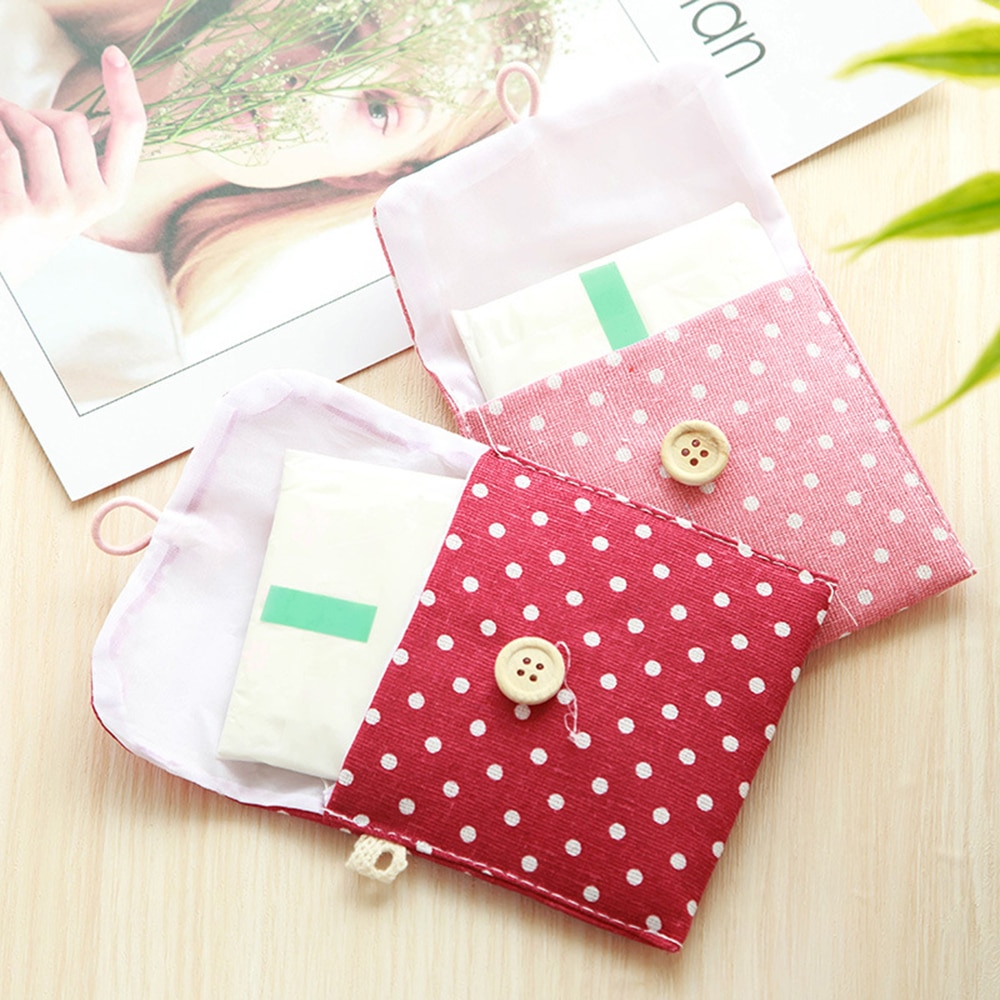 Mädchen Windel Sanitär Serviette Lagerung Tasche Sanitär Pad Beutel Tante Handtuch Tasche Baumwolle Paket Taschen Geldbörse Schmuck Organizer