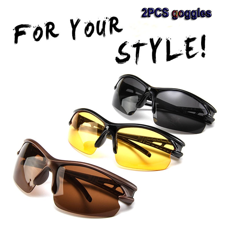 2Stck sicherheit gläser Explosion schutz Anti-schock radfahren gläser nachtsicht funktion draussen bewegung brille