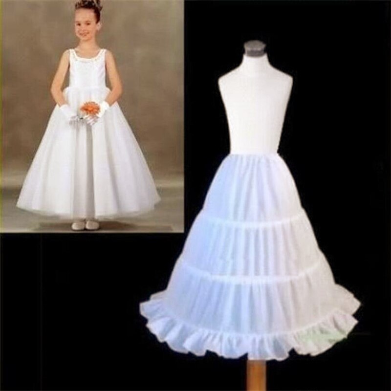 Blume Mädchen Petticoat freundlicher Petticoat A-linie 3 Reifen Eine Schicht freundlicher Krinoline Blume Mädchen Kleid Unterrock Elastische Taille