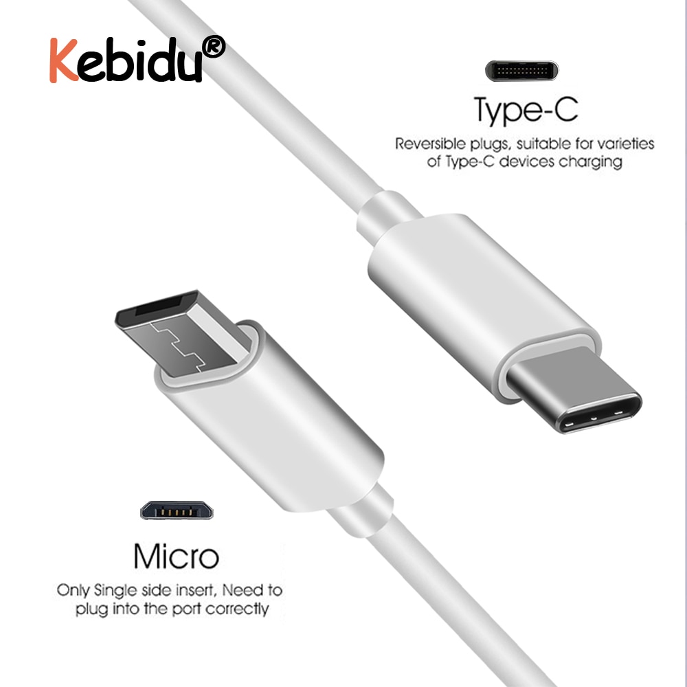 USB Typ-C Zu Mikro USB Kabel Daten Kabel 1M Für Android Mikro Usb Zu Typ-C USB-C Kabel Für Macbook USBC Daten Kabel Weiß