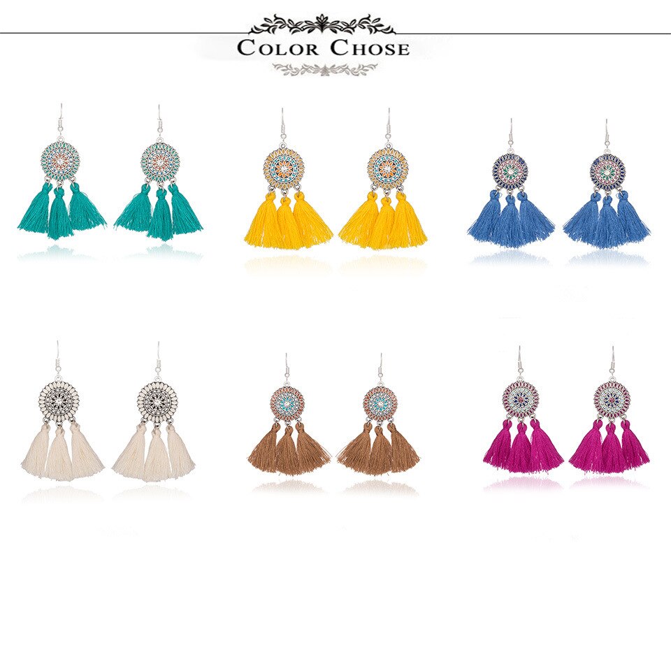 WANGAIYAO neue sonne blume quaste ohrringe lange öl Fan-förmigen ohrringe ethnische Wind wolle ohrringe weiblichen