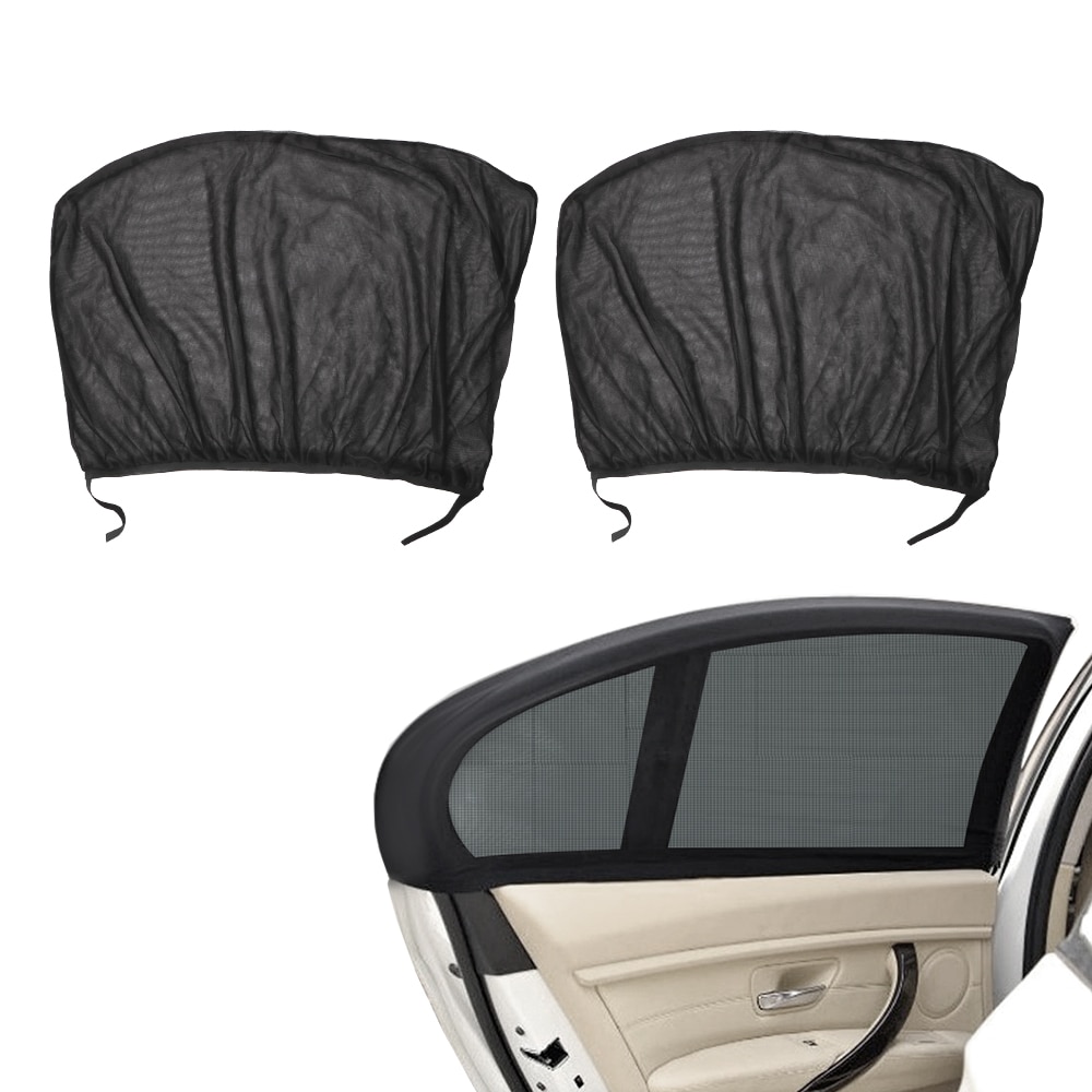 LEEPEE UV Schutz Schild Auto Zubehör Gittergewebe Abdeckung 2Stck Auto Fenster Abdeckung Sonnenschutz Vorhang Auto Seite Hinten Fenster Sonne schatten