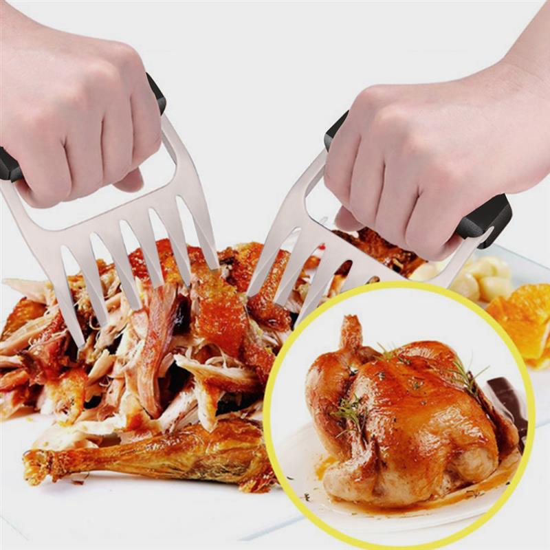2 stücke Grill Pfoten Krallen Fleisch Gezogen Huhn Schredder Schweinefleisch Handler Carving Gabeln BBQ Grill Fleisch Handler Küche Gabeln Werkzeug