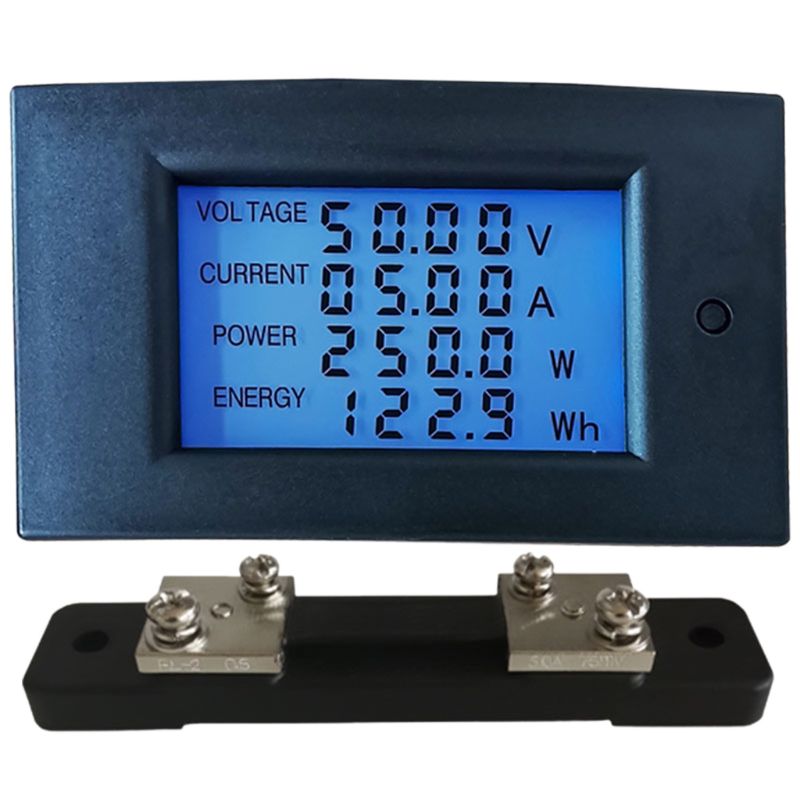 DC 7,5-100V 50A 5KW Energie Energie Meter Wattmeter Elektrische Tafel Messgerät Monitor Digital Anzeige Volt kwh Watt Ampere