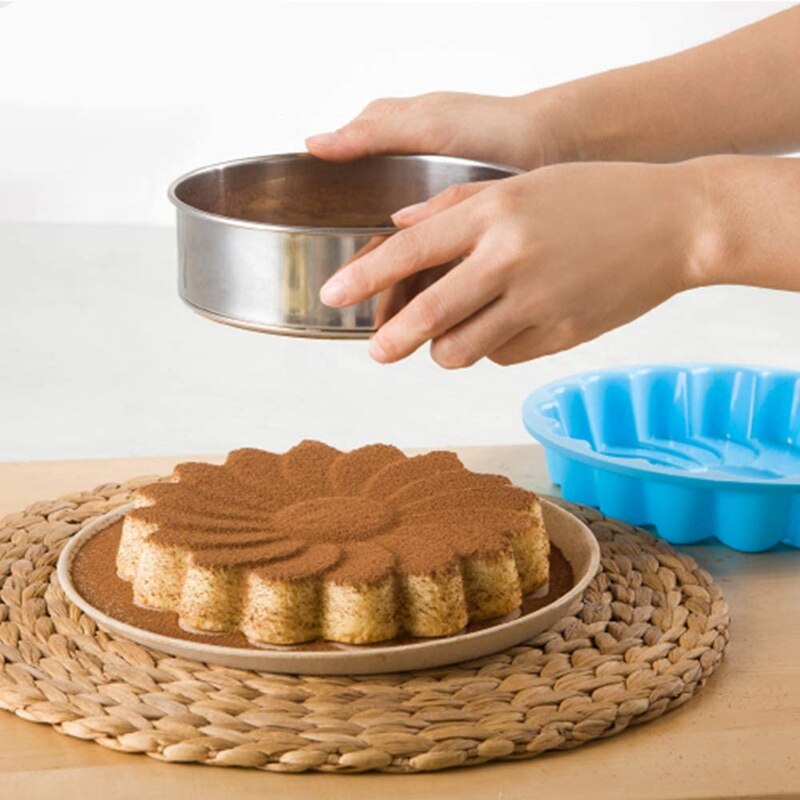ELEG-Mehl Sichter Sieb mit 40 60Gittergewebe Prämie Rostfreiem Stahl Feine Gittergewebe für Backen einstellen von 2 (15cm 20cm)