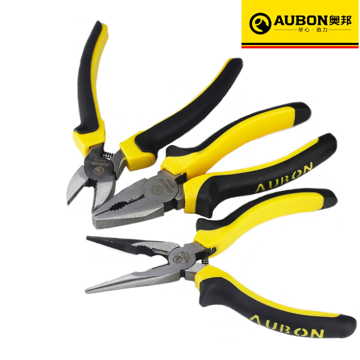 AUBON Elektriker Zange Draht Kabel Cutter Sanitär Lange Nase/Flache Nase/Diagonale Zange 6 "/ 8" länge 1 stück