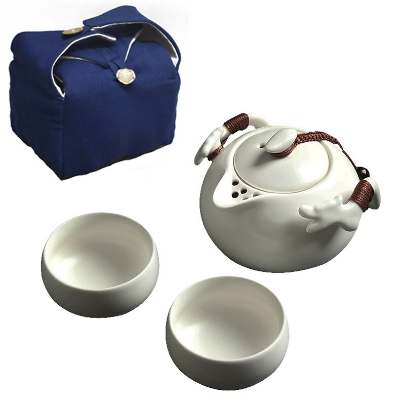 Gaiwan Getränk Tee-setzt keramik teekanne wasserkocher teetasse porzellan tragbare reise Tee-einstellen chinesische kung fu Tee-einstellen mit reise tasche