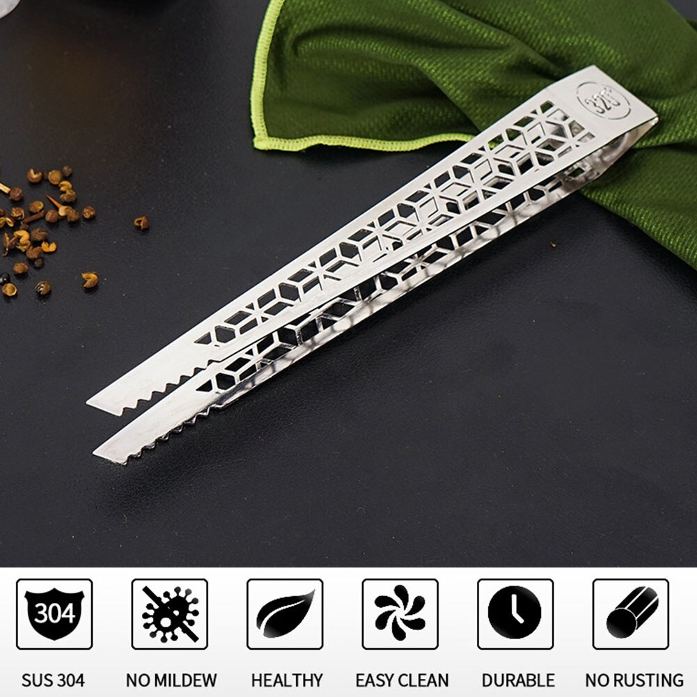 Multifunktions Tragbare draussen Camping Küche Zangen Für Kochen Nicht Unterhose Nudeln Salat Steak Höhlte Edelstahl gezackt